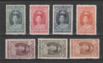 Postzegels Ned. Indie 1923 Jubileum NR.160-166   (1395), Verzenden, Postfris, Nederlands-Indië