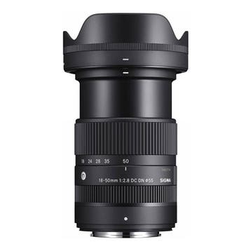 Sigma 18-50mm F2.8 DC DN Contemporary Fujifilm X-Mount, Sigma, Zonnekap, Nieuw, Fujifilm X-mount