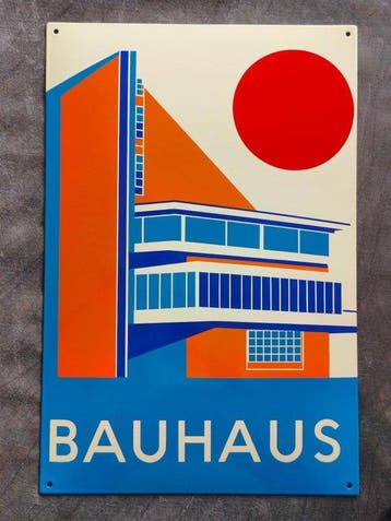 Bauhaus - enamel sign BAUHAUS Fabrik Emailschild Emaille