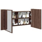 vidaXL Badkamerkast met spiegel en LED 90x12x45 acryl, Huis en Inrichting, Verzenden, Nieuw