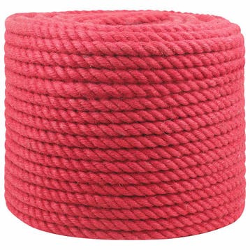 vidaXL Jute Touw 14 mm Rood 100% Tossa jute, Verzenden, Nieuw
