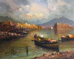 Guido Vuotto (1964) - Pescatori a mergellina (napoli), Antiek en Kunst