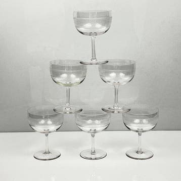 Drinkset (6) - Belle Epoque - fijn handgemaakt - Kristal -