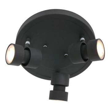 Ronde 3-lichts spot met GU10 lichtbronnen, Steinhauer, Na, Nieuw