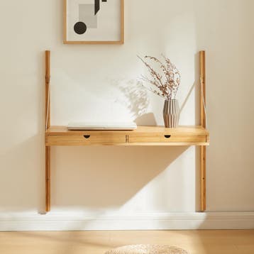 Wandrek Tingvoll 85x85x36 cm bamboe naturel [en.casa], Verzenden, Nieuw