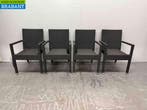Bolero polyrotan stoelen met armleuning antraciet (4 stuks), Ophalen of Verzenden, Nieuw in verpakking