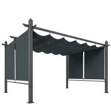 Pergola 3 X 4 M Terrasoverkapping Met Schuifdak, Automatisch, Verzenden