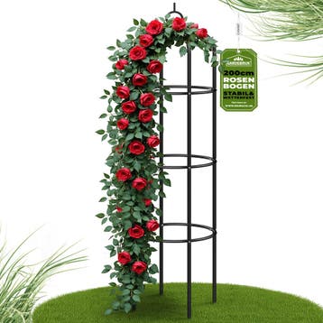 Rozenboog Zwart 200x40cm (Tuinbogen pergola, Tuin en Terras), Verzenden, Nieuw