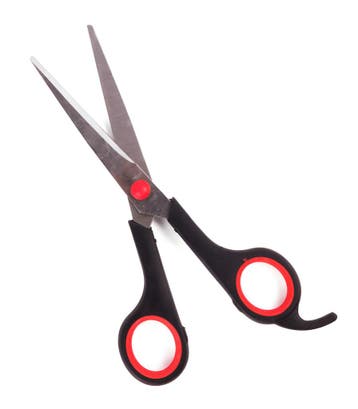 Eenvoudige kappersschaar (18 cm, rood en zwart), Ophalen of Verzenden, Nieuw