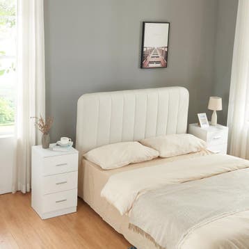[en.casa] Nachtkastje Aurdal set van 2 met 3 lades 66x37x34,, Verzenden, Nieuw