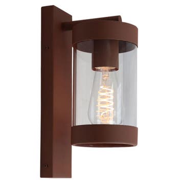 Moderne buitenlamp roestkleurig, Musa, IP44, Tuin en Terras, Ophalen of Verzenden, Nieuw, Glas, Wandlamp