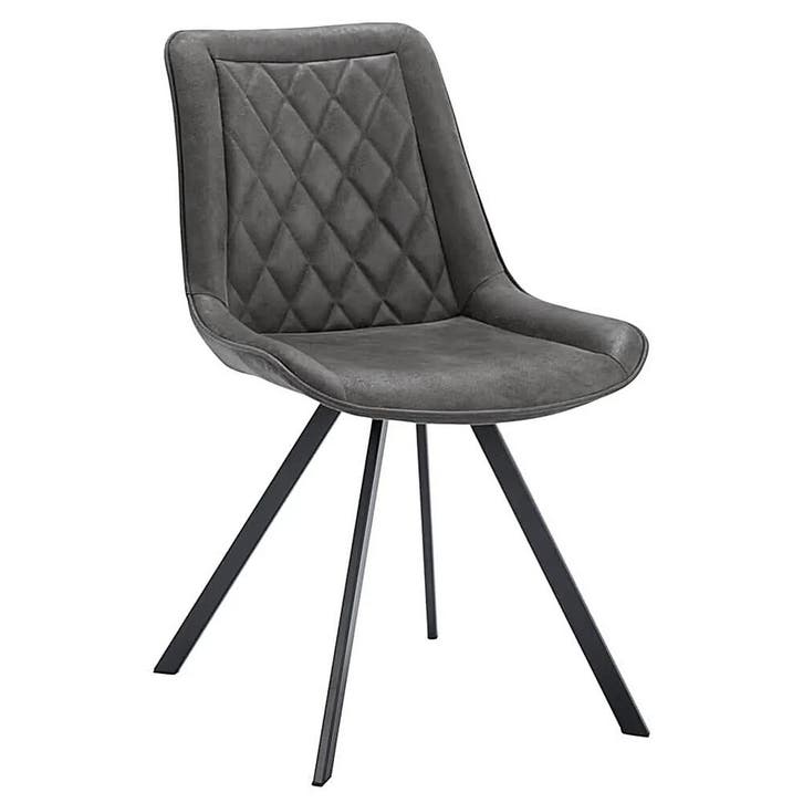 Stoelen | JORIS | Leer/Metaal | Graphite | Zwarte Poten |, Zakelijke goederen, Horeca | Keukenapparatuur, Nieuw in verpakking