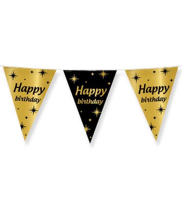 Classy Party flags foil - Happy Birthday, Verzenden, Nieuw, Feestartikel