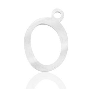 Roestvrij stalen (RVS) Stainless steel bedels initial O, Ophalen of Verzenden, Nieuw, Bedel