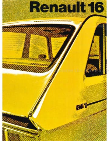 1972 RENAULT 16 BROCHURE FRANS, Nieuw, Renault, Author