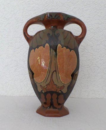 Rozenburg - J. Van der Vet - Vaas - Aardewerk - Den Haag, Antiek en Kunst