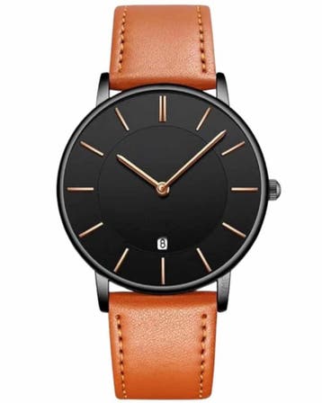 Tyme Oslo Heren Horloge 39.5mm - Zwart/Bruin - Horloges voor, Ophalen of Verzenden, Zo goed als nieuw