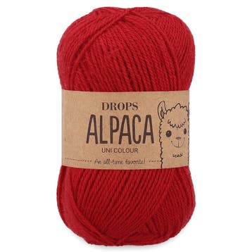 DROPS Alpaca Uni Colour - 3620 rood - Wol Garen, Ophalen of Verzenden, Nieuw