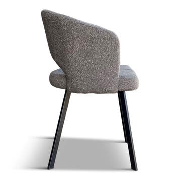 Eetkamerstoel Luna Bouclé Antraciet, Huis en Inrichting, Stoelen, Ophalen of Verzenden, Nieuw