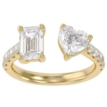 Ring - 14 karaat Geel goud - 2.41ct. tw. Diamant (Lab-grown), Nieuw