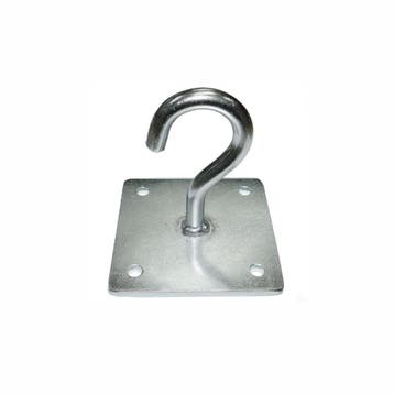 Haak met muurplaat - 100 x 100mm - Gegalvaniseerd, Ophalen of Verzenden, Nieuw, IJzer, Overige typen