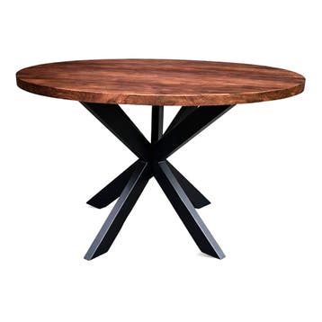 Eettafel Oscar Rond Ø140cm Mango Walnoot, Ophalen of Verzenden, Nieuw