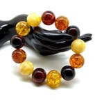 Exclusieve armband met Baltisch barnsteen kralen 18 mm, 42,3