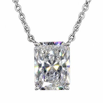 Hanger - 14 karaat Witgoud - 4.01ct. tw. Diamant (Lab-grown)