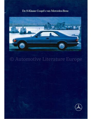 1990 MERCEDES BENZ S KLASSE COUPE BROCHURE NEDERLANDS, Nieuw, Author