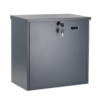 Pakket box grijs - 508 x 315 x 500mm | Pakketbrievenbus, Tuin en Terras, Ophalen of Verzenden, Nieuw, Staal, Wandbrievenbus