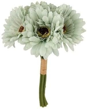 Gerbera Sage Groen Zijden Bundel 6 stuks, Ophalen of Verzenden, Nieuw