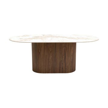 *WOONWINKEL* Kare Design Ruben Marmere Ovale Eettafel 200, Huis en Inrichting, Tafels | Eettafels, Verzenden, Nieuw