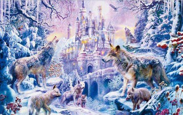 JigSaw Wolven Kasteel - Wolf Castle Legpuzzel 1000 Stukje..., Verzenden, Nieuw
