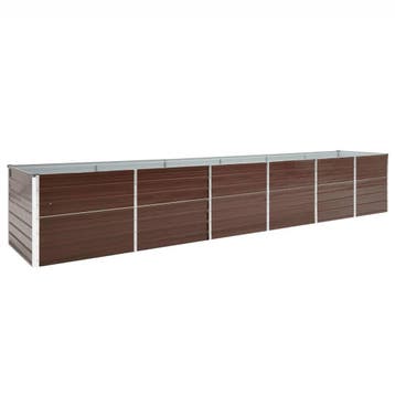 vidaXL Plantenbak verhoogd 480x80x77 cm gegalvaniseerd staal, 100 cm of meer, Verzenden, Nieuw, Metaal