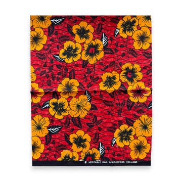 Fat Quarter Afrikaanse Wax Print Stof - Rood Geel FTQ 8704 -, Ophalen of Verzenden, Nieuw