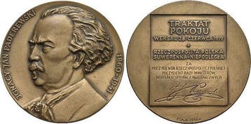 Bronze-medaille 1986 Musik Paderewski, Ignaz Jan 1860-194..., Postzegels en Munten, Verzenden