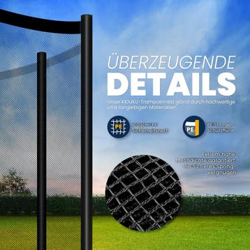 Veiligheidsnet Trampoline - 427 cm - Trampoline net - 12 Sta, Verzenden, Zo goed als nieuw