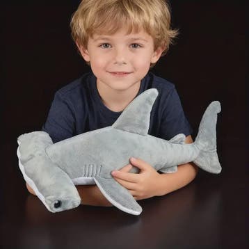 Zachte Haai Knuffel - Grijze Hamerhaai Pluche Kussen voor Ki, Verzenden, Nieuw