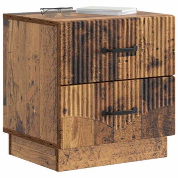 vidaXL Nachtkastje 2 pcs Oud hout 43 x 34,5 x 44,5 cm, Minder dan 45 cm, Verzenden, Nieuw, Minder dan 55 cm