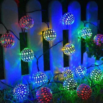 Solar lichtsnoer 'Marrakech' - Multicolor, Zonne-energie, Kunststof, Verzenden, Overige typen