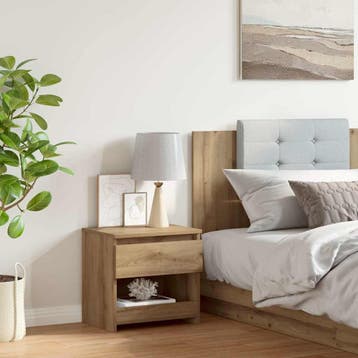 vidaXL Nachtkastje 40x30x39 cm bewerkt hout artisanaal, Verzenden, Nieuw, Hout