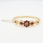 Armband - 10 kt. Geel goud Granaat - Granaat, Nieuw