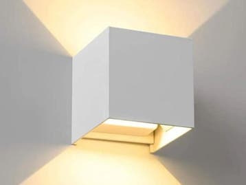 Veiling - 4x 7W LED wit Wandlamp Kubus duo licht verstelbaar, Nieuw