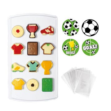 Chocolademal Kit Voetbal (12) (Incl. zakjes en stickers), Verzenden, Nieuw