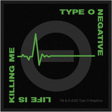 Type O Negative Life Is Killing Me - Patch off. merchandise, Ophalen of Verzenden, Nieuw, Kleding