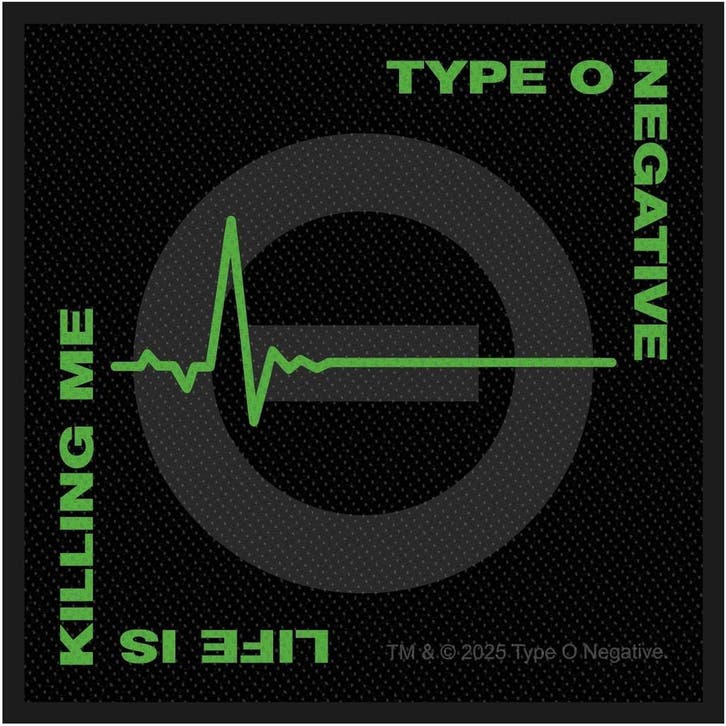 Type O Negative Life Is Killing Me - Patch off. merchandise, Verzamelen, Muziek, Artiesten en Beroemdheden, Kleding, Nieuw, Ophalen of Verzenden