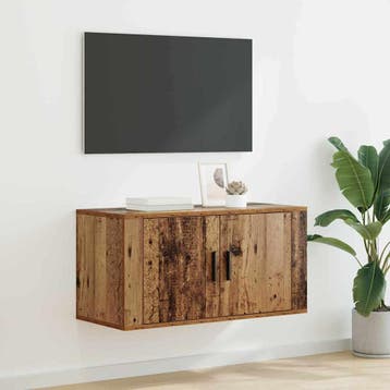 vidaXL Wandgemonteerde TV-kast 80 x 34.5 x 40 cm Oud hout, Minder dan 50 cm, Verzenden, Nieuw, Minder dan 100 cm