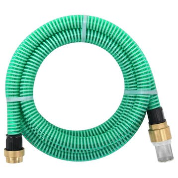 vidaXL Zuigslang met messing koppelingen 1,1 7 m PVC groen, Verzenden, Nieuw