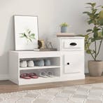 vidaXL Schoenenkast 100x42x60 cm bewerkt hout hoogglans wit, Verzenden, Nieuw