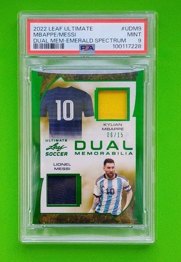 2022 Leaf Ultimate Soccer Lionel Messi, Kylian Mbappé - Game, Nieuw